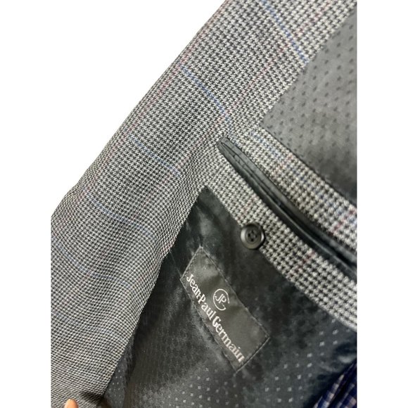 Jean Paul Germain Blazer Jacket Gray Houndstooth Wool Men's 52R Nice - Picture 7 of 9